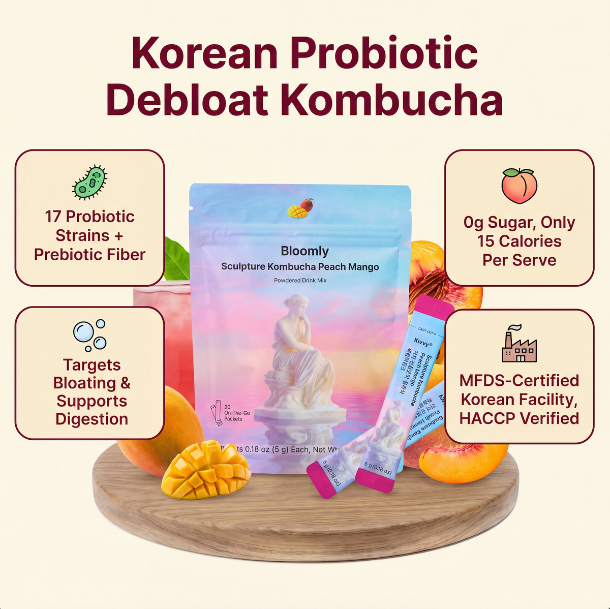 Korean Probiotic Debloat Kombucha