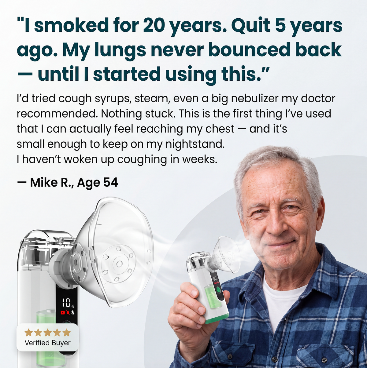 Clear Your Airways Within 2-4 Weeks With Bloomly™ Portable Lung Nebulizer