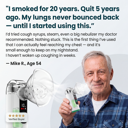 Clear Your Airways Within 2-4 Weeks With Bloomly™ Portable Lung Nebulizer