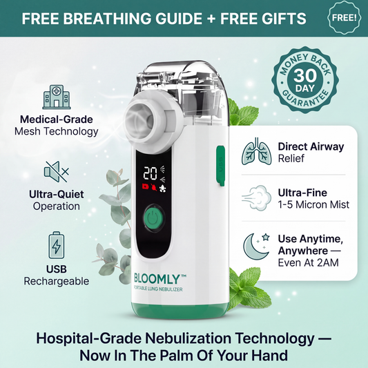 Clear Your Airways Within 2-4 Weeks With Bloomly™ Portable Lung Nebulizer
